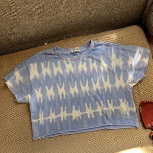 M Forever 21 Blue and White Tie-Dye Top